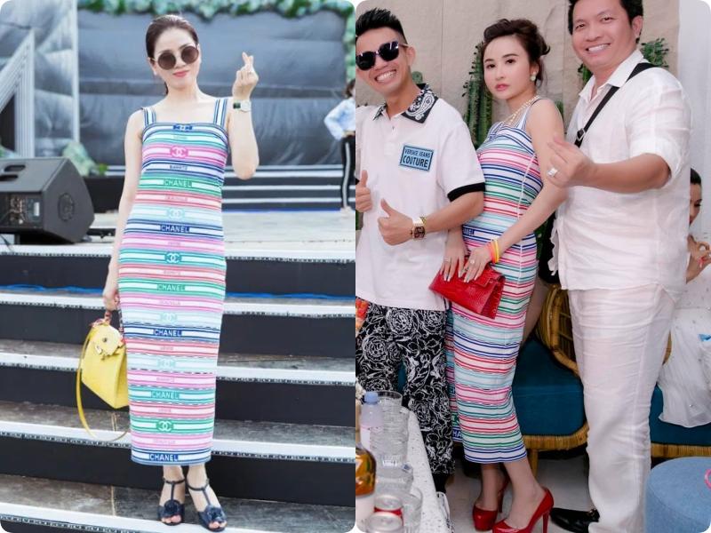 Di Băng đụng váy Xà Neo với Lệ Quyên, nhẫn tiền tỷ thành thước đo-7