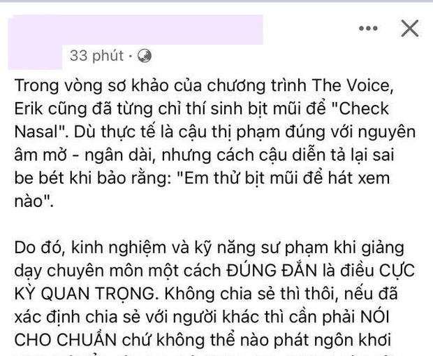 Võ Hạ Trâm vạch mặt Erik ngồi ghế nóng mà thị phạm sai?-3