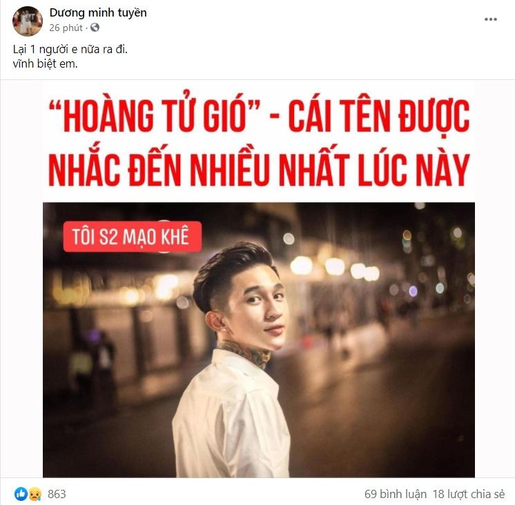 Hoàng Tử Gió hôm qua vẫn khoe ổn trước khi có tin tự sát-1