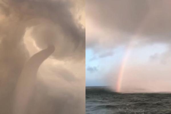 Clip: Xuất hiện vòi rồng cắm thẳng đứng xuống hồ Trị An-2