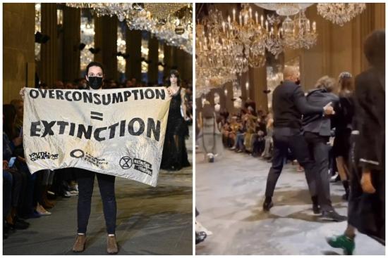 Biểu tình nhốn nháo giữa show Louis Vuitton, bảo vệ phải dẹp loạn