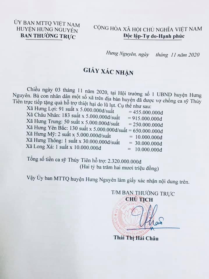 2 huyện Nghệ An nói về Thủy Tiên, có khớp số tiền công bố?-5