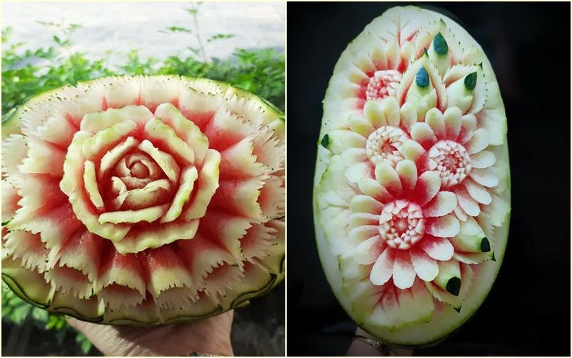 Rau củ biến thành hoa qua đôi tay tuyệt phẩm khéo léo-11