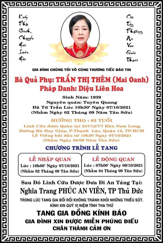 Mẹ đẻ Á hậu Trịnh Kim Chi qua đời-2