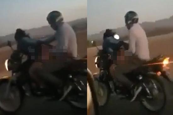 SỐC: Cặp đôi 'mây mưa' khi lao xe vun vút trên đường cao tốc