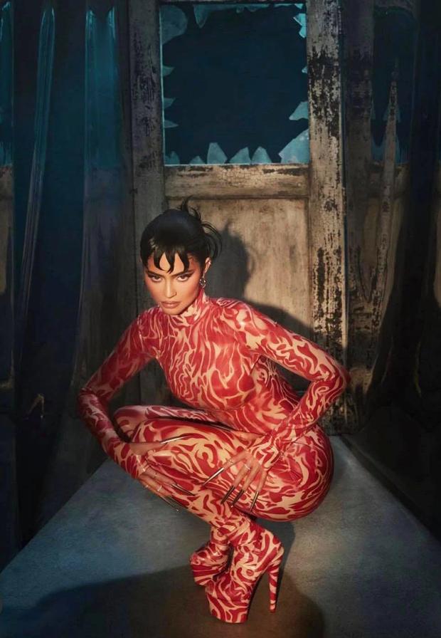 Bộ đồ như thịt sống của Kylie Jenner khiến da gà da vịt nổi lên ầm ầm-1