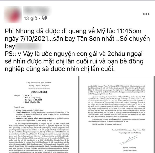 Thi hài Phi Nhung đã về Mỹ tối qua, có cả số chuyến bay?-1