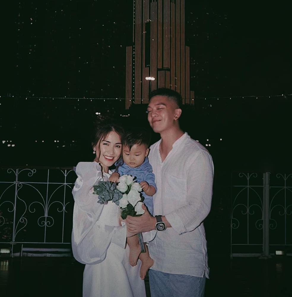 Ôm con chụp cùng trai trẻ, Hòa Minzy thanh minh vội với chồng-1