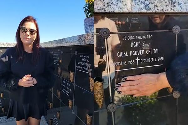 Bà xã Chí Tài nhìn di ảnh chồng, ngồi cầu thang khóc nghẹn-7