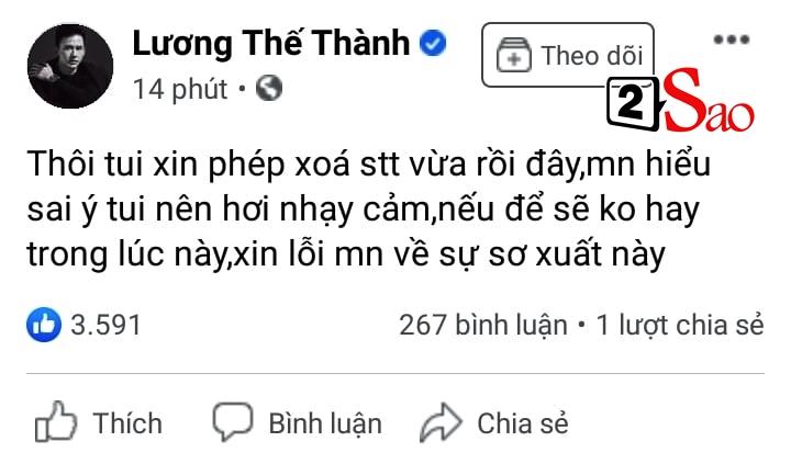 Lương Thế Thành nói về tiền đúng lúc nhạy cảm, phải xin lỗi gấp-3