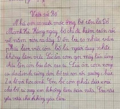 Những bài văn học trò tả người thân trần trụi đến phũ phàng-1