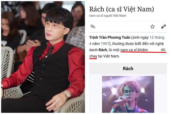 Jack bị đổi thành 'Rách 5 triệu' trên Wikipedia, toàn nội dung nhạy cảm