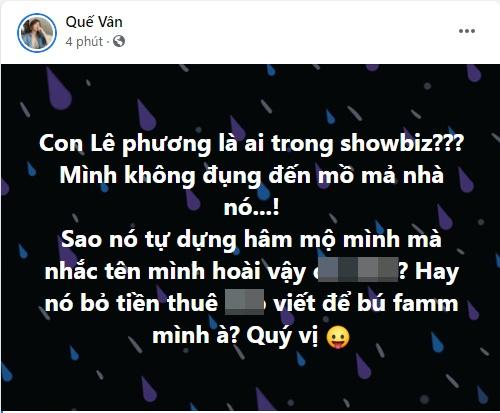 Quế Vân mạt sát hoa hậu Phương Lê: Định bú fame chị à?-1