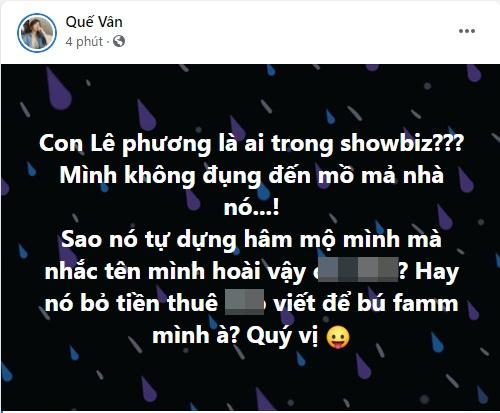 Quế Vân mạt sát hoa hậu Phương Lê: Định bú fame chị à?-1