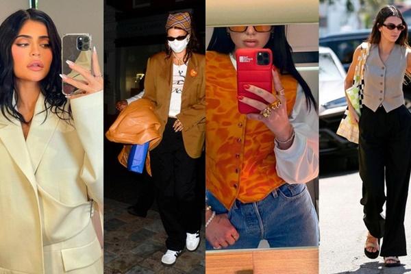 Xu hướng kẻ caro đen trắng đổ bộ thu đông được Lisa, Mai Davika lăng-xê-10