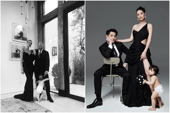 Bộ ảnh gia đình Đông Nhi bị soi 'đạo ý tưởng' nước ngoài