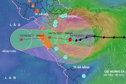Bão số 8 vào Vịnh Bắc Bộ, hướng thẳng tới Thanh Hóa đến Quảng Bình