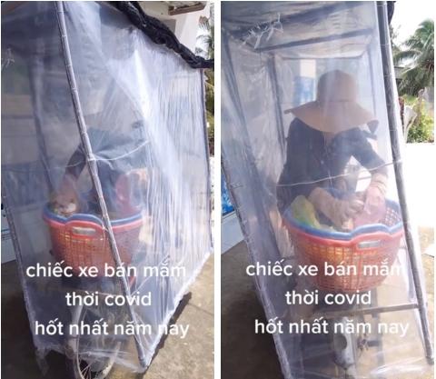 MXH cười ngã ngửa với cô bán mắm và chiếc xe chống Covid-2