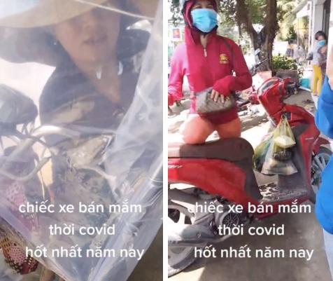 MXH cười ngã ngửa với cô bán mắm và chiếc xe chống Covid-3