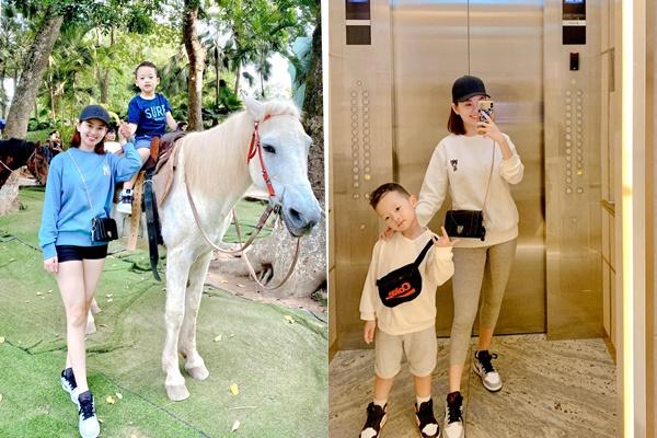 Hiếm khi mẹ Ly Kute cho lên sóng, bé Khoai Tây càng lớn càng cao-4