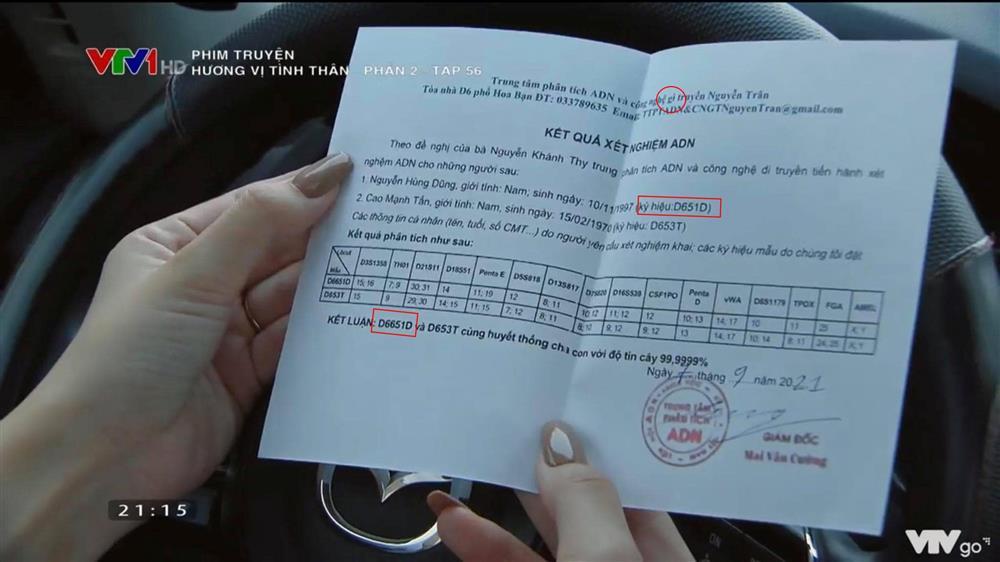 Hương Vị Tình Thân: Sạn không đáng có trên phiếu kết quả ADN-2