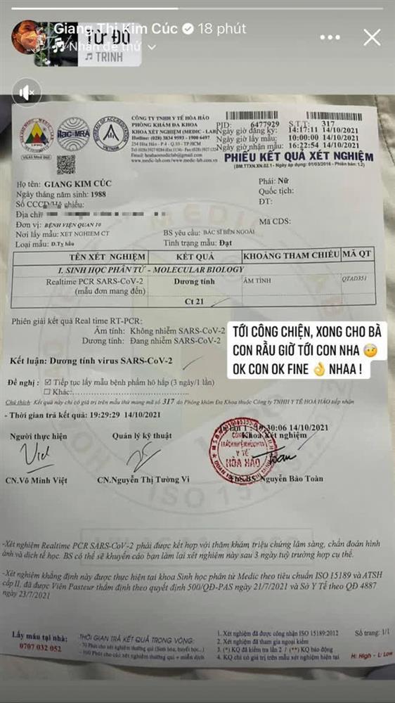 Giang Kim Cúc mắc Covid-19 sau khi bị tố ăn chặn từ thiện-1