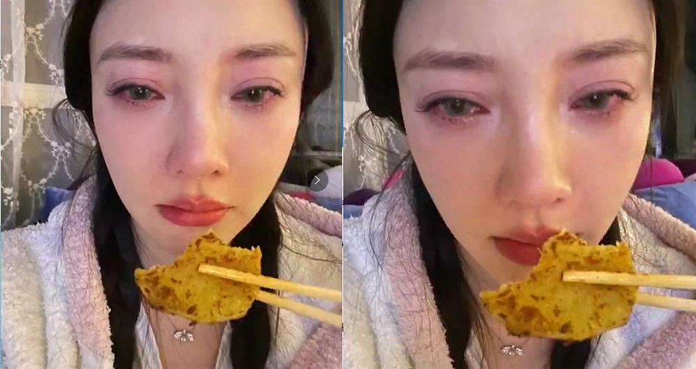 Người đẹp cắm sừng Lý Tiểu Lộ nửa đêm livestream khóc nấc-1