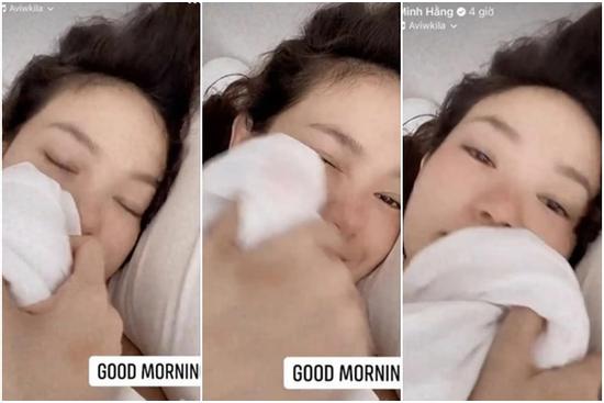 Minh Hằng bị soi 'bàn tay lạ' dỗ dành khi khóc