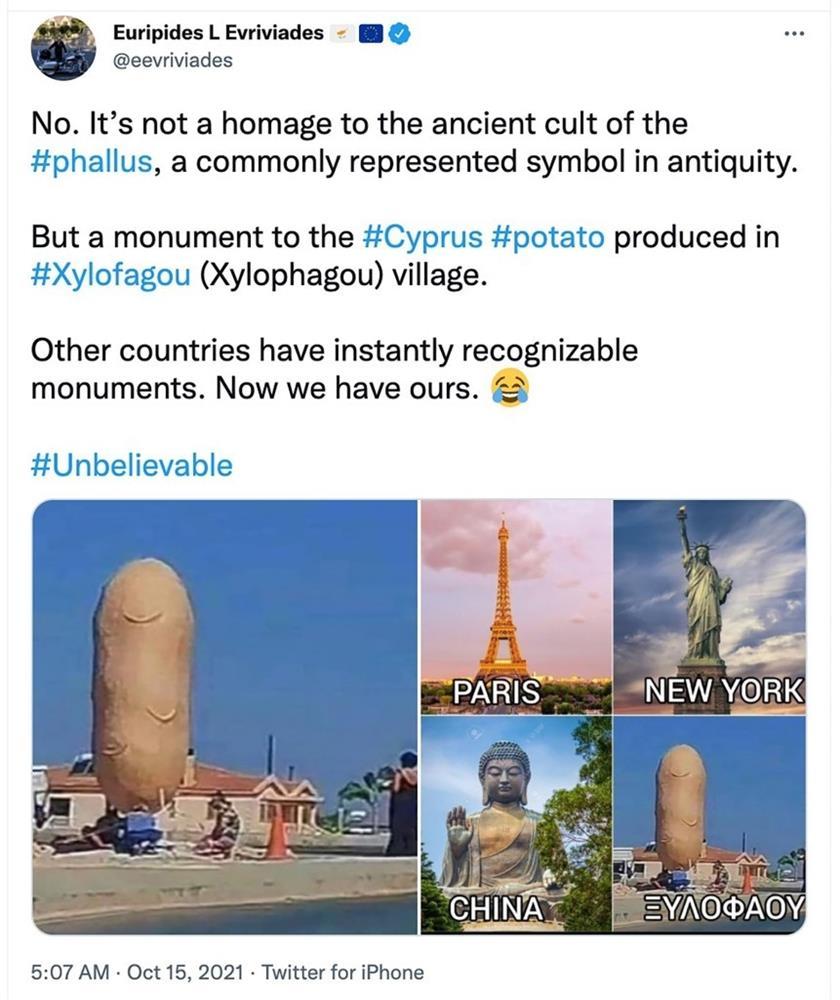 Tượng tôn vinh khoai tây 400 triệu đồng bị nhầm thành của quý-1