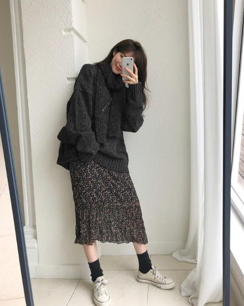 Phối đồ mùa đông với gam màu trung tính đẹp như gái Hàn-6