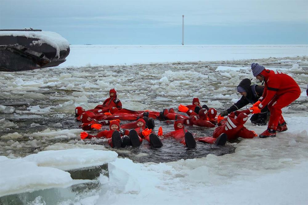 Hút du khách với tour trải nghiệm bơi cùng băng giữa biển-5
