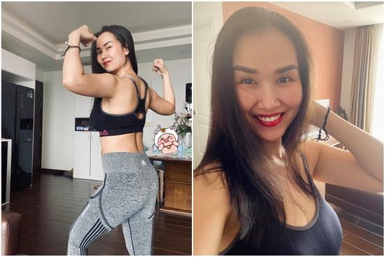 Võ Hạ Trâm body như lực sĩ sau 3 tháng sinh con dù không tập