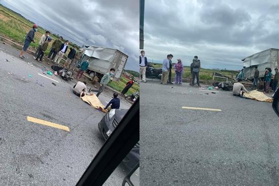 Xót xa vợ bị xe cán tử vong, chồng ôm con nhỏ gào khóc thảm thiết