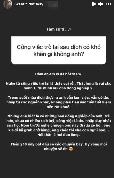 Cơ trưởng Quang Đạt tiết lộ thu nhập mùa dịch-2