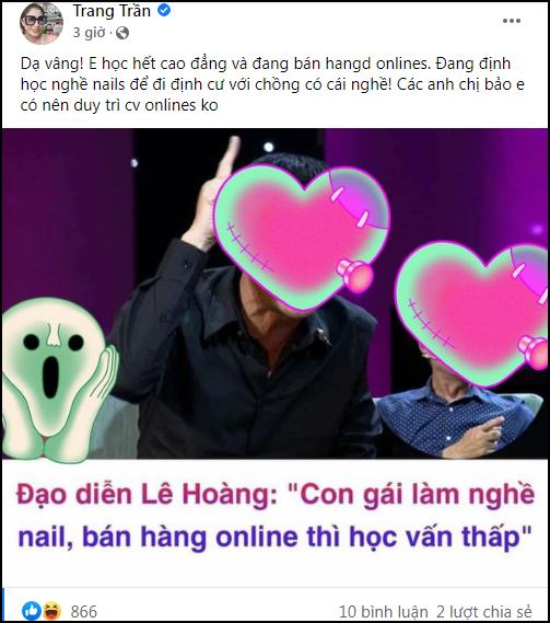 Trang Trần bật phát ngôn con gái làm nail của Lê Hoàng-2