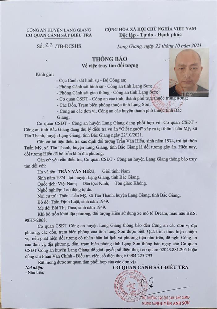 Thảm sát Bắc Giang: Nghi phạm giấu thi thể, rửa dao rồi bỏ trốn-3