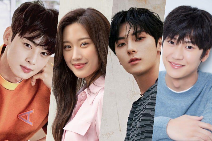 Cha Eun Woo, Moon Ga Young, Minhyun và Na In Woo tham dự lễ trao giải Asia Artist Awards 2021 tổ chức ngày 2/12.