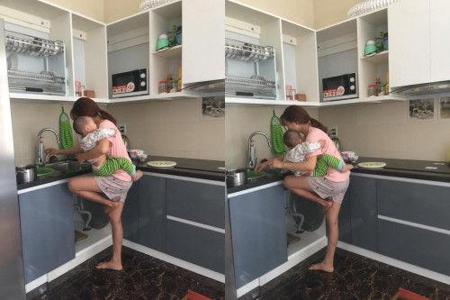 Các bà mẹ siêu nhân khi tay này ẵm con, tay kia cân cả bầu trời-9