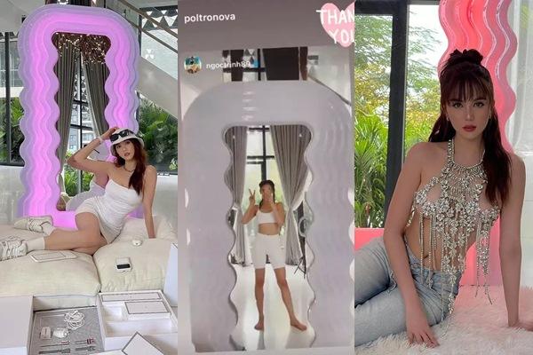 Ngọc Trinh mặc váy ngủ như cởi show toàn bộ body phản cảm-6