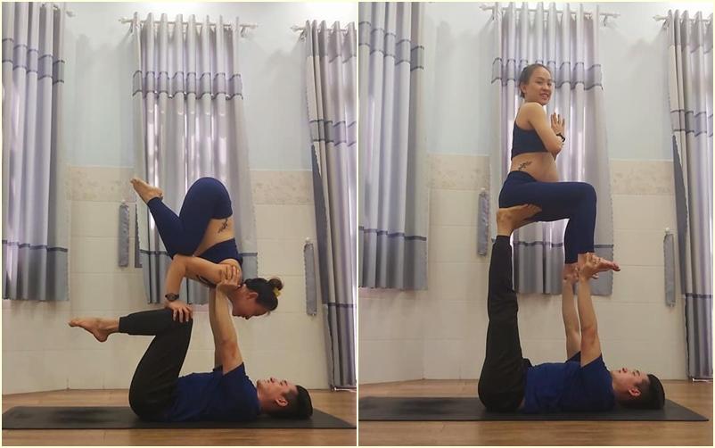 Mừng lên chức bố mẹ, cặp vợ chồng thực hiện loạt tư thế yoga siêu đỉnh-8