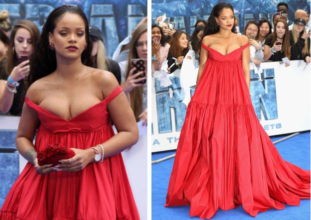 Những vòng 1 bức tử, nổi gân xanh như muốn trào ra ngoài lớp váy-4