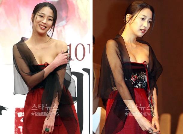 Những vòng 1 bức tử, nổi gân xanh như muốn trào ra ngoài lớp váy-7