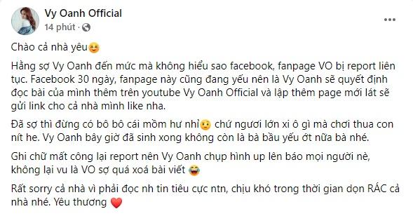 Vy Oanh than Facebook bị report, chỉ nghi đúng Phương Hằng-4