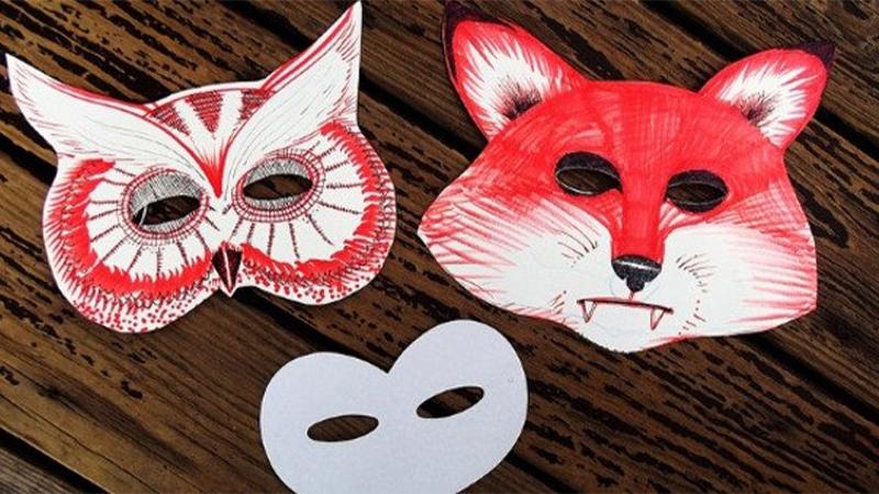 Mặt nạ hình mặt mèo vẽ tay hóa trang phong cách Nhật Bản-(Mask fox_cosplay)
