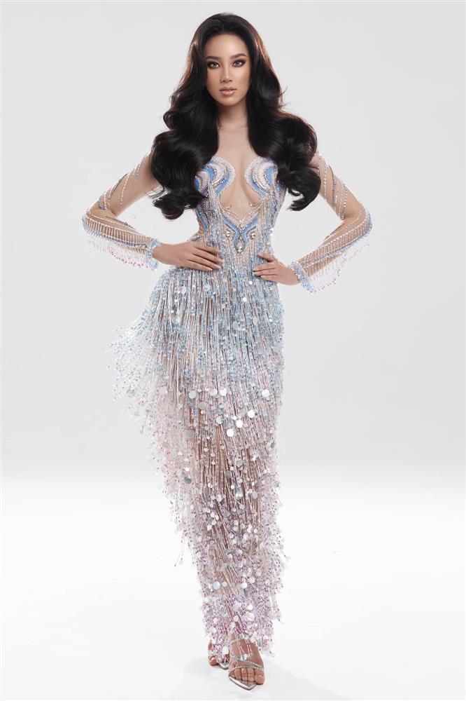 Ái Nhi nhờ dân mạng chọn váy đêm cuối Miss Intercontinental 2021-4