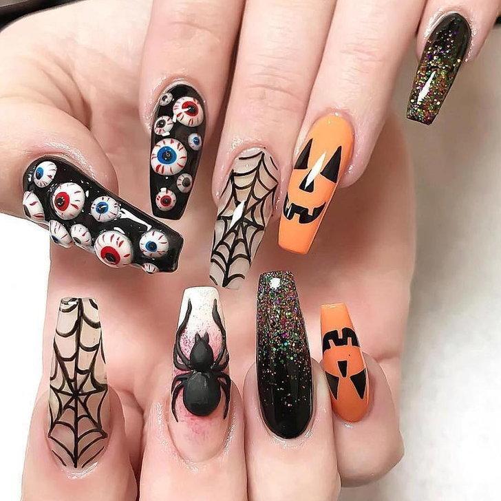 Halloween nails  Học vẽ nail Halloween   YouTube