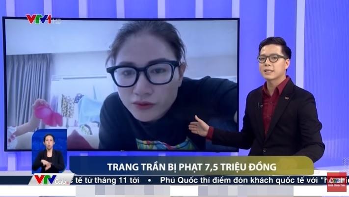 Vụ phạt tiền, tù treo của Trang Trần lên thẳng VTV1-1