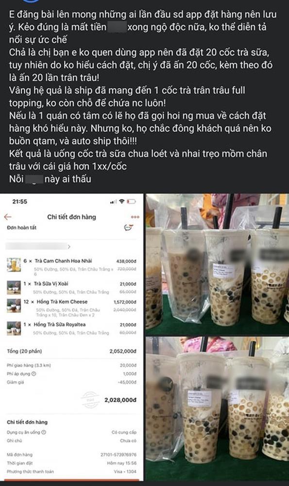 Cô gái chẳng may đặt trà sữa x20 lần trân châu mà quán vẫn bán-1