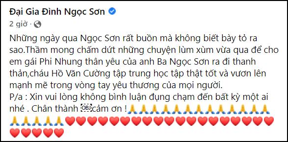 Ngọc Sơn bối rối vì ồn ào Phi Nhung - Hồ Văn Cường chưa dừng-1