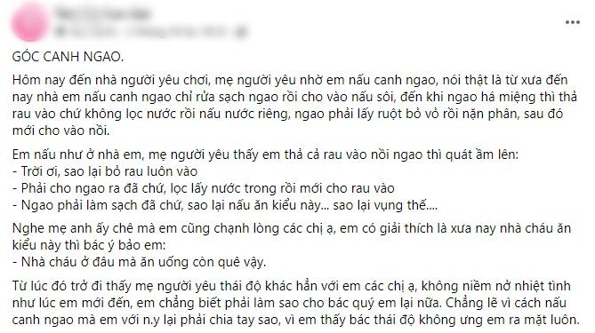 Cô gái bị mẹ chồng tương lai chê lấy chê để chỉ vì bát canh ngao-1